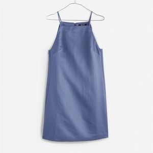 Madewell high neck mini dress linen blend